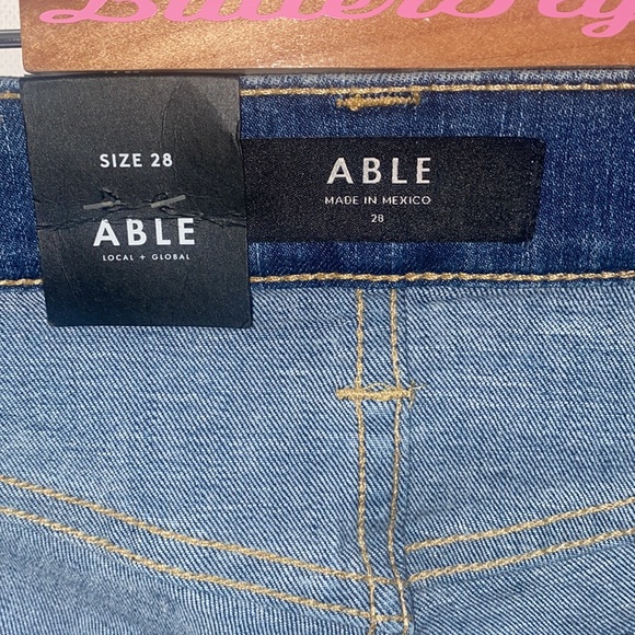 (A7) Able The High Rise Blue Jeans, Size 28, NWT - Picture 7 of 13